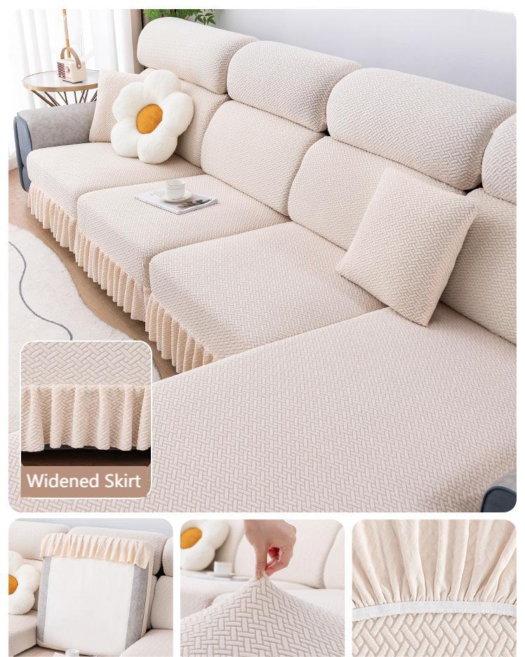 All-inclusive Universal L-shaped Sofa Covers With Skirt