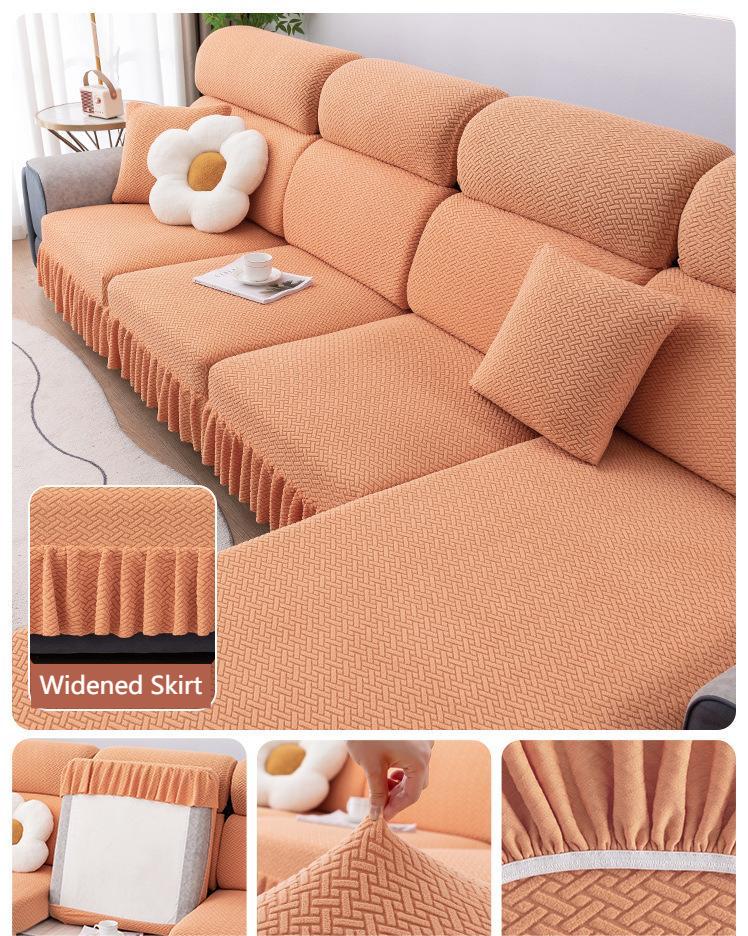 All-inclusive Universal L-shaped Sofa Covers With Skirt