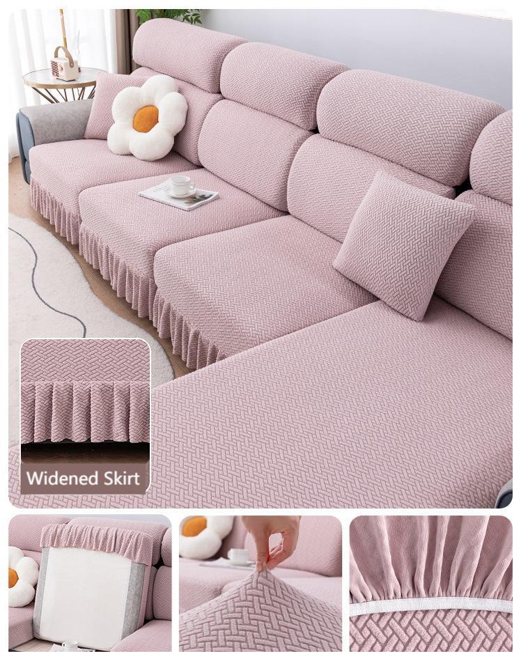 All-inclusive Universal L-shaped Sofa Covers With Skirt