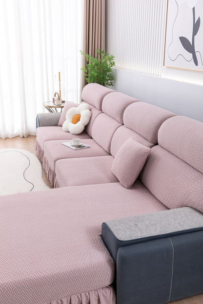 All-inclusive Universal L-shaped Sofa Covers With Skirt