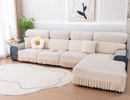 All-inclusive Universal L-shaped Sofa Covers With Skirt