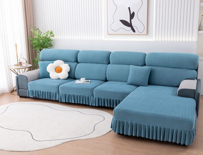 All-inclusive Universal L-shaped Sofa Covers With Skirt