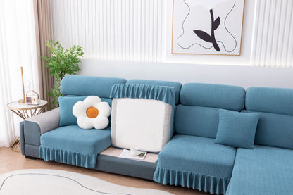 All-inclusive Universal L-shaped Sofa Covers With Skirt