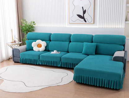 All-inclusive Universal L-shaped Sofa Covers With Skirt