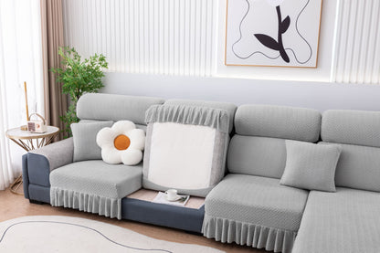 All-inclusive Universal L-shaped Sofa Covers With Skirt