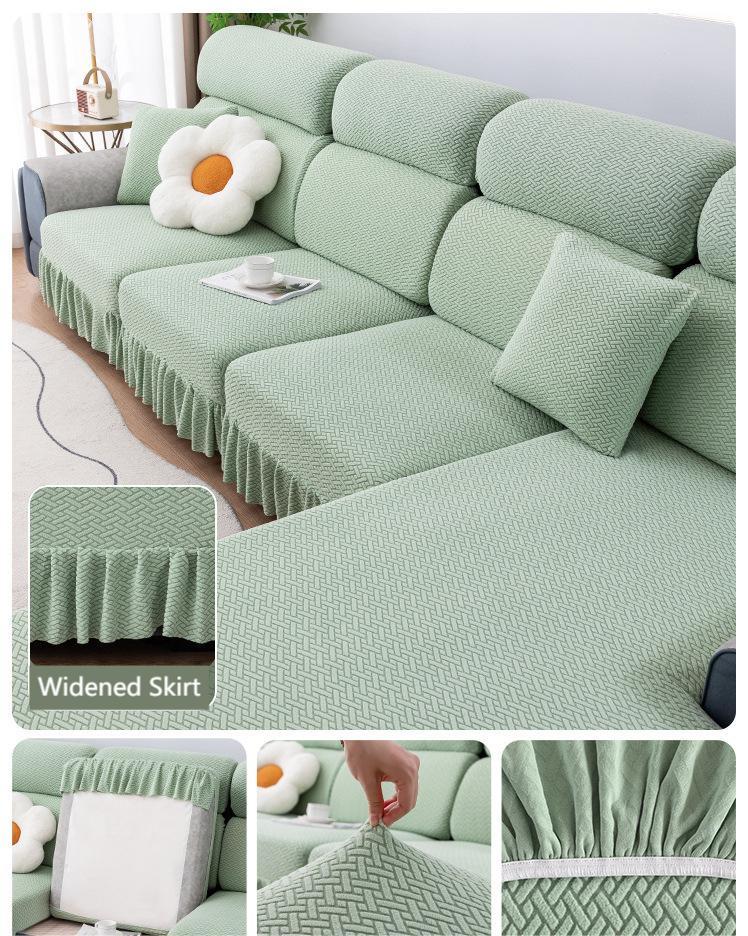 All-inclusive Universal L-shaped Sofa Covers With Skirt