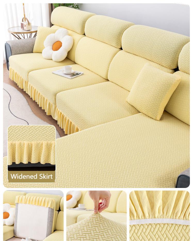 All-inclusive Universal L-shaped Sofa Covers With Skirt