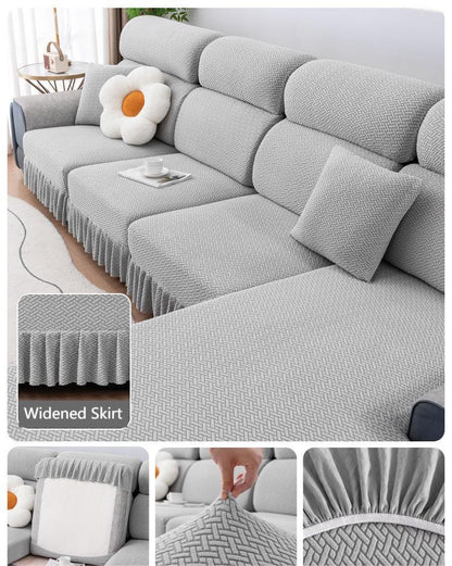 All-inclusive Universal L-shaped Sofa Covers With Skirt