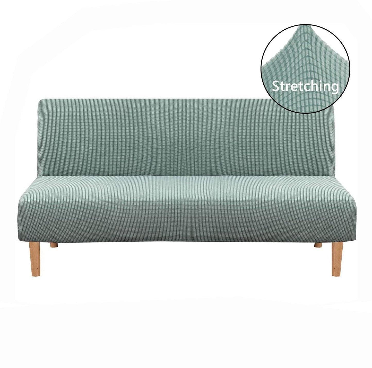 Armless Solid Light Color Sofa Slipcover