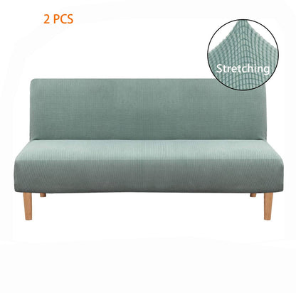 Armless Solid Color Sofa Slipcover