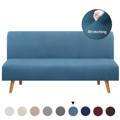 Armless Solid Color Sofa Slipcover