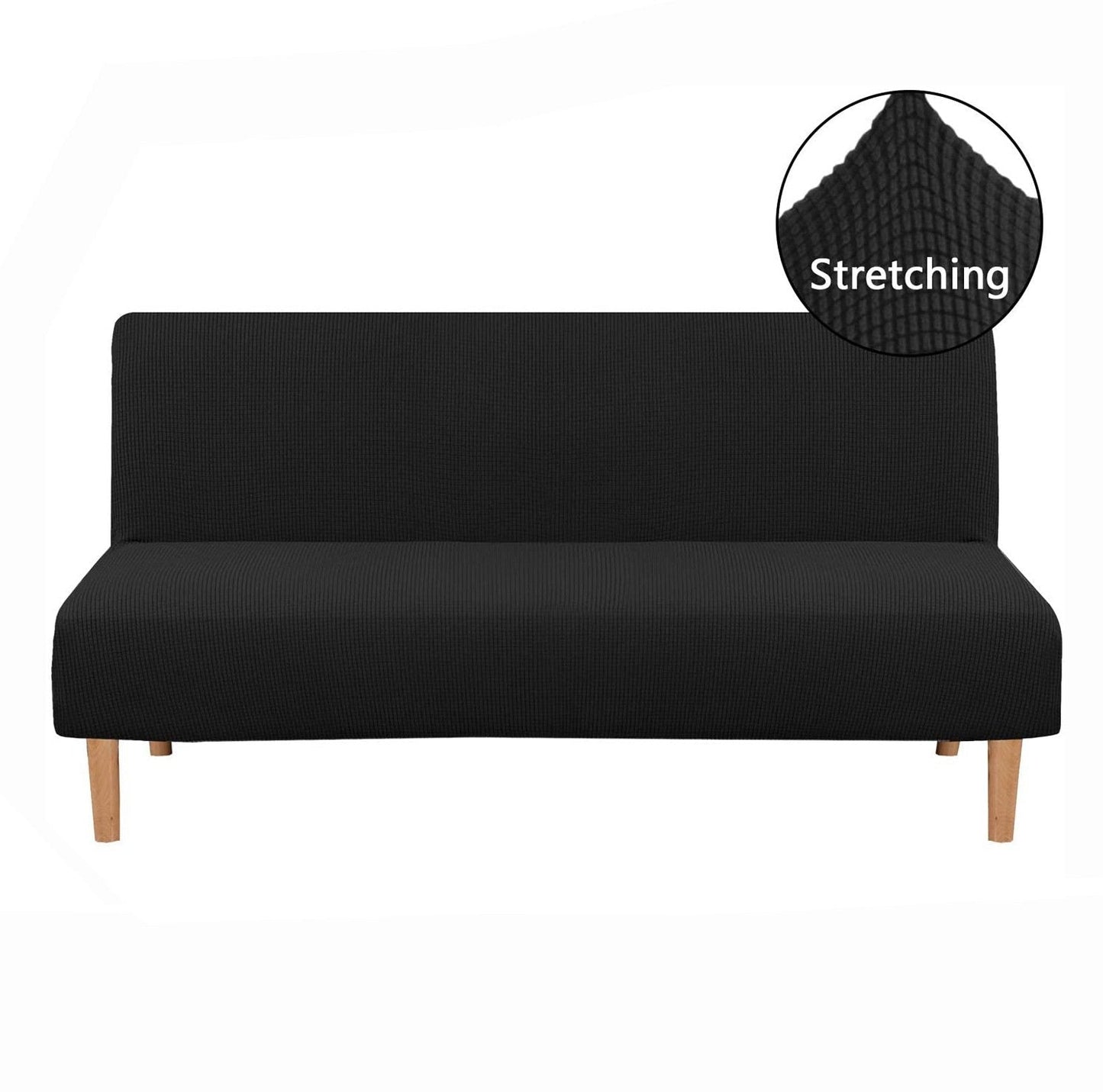 Armless Solid Color Sofa Slipcover