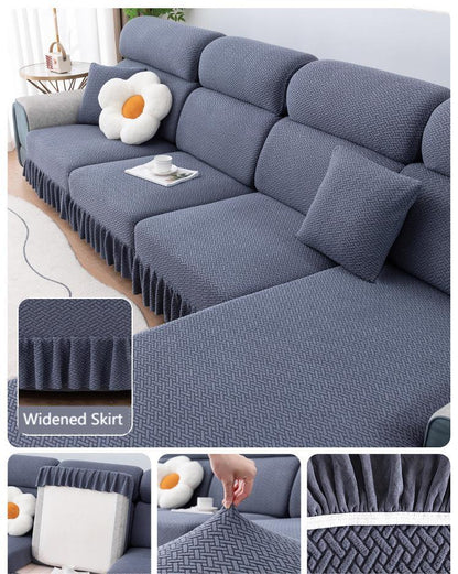 All-inclusive Universal L-shaped Sofa Covers With Skirt