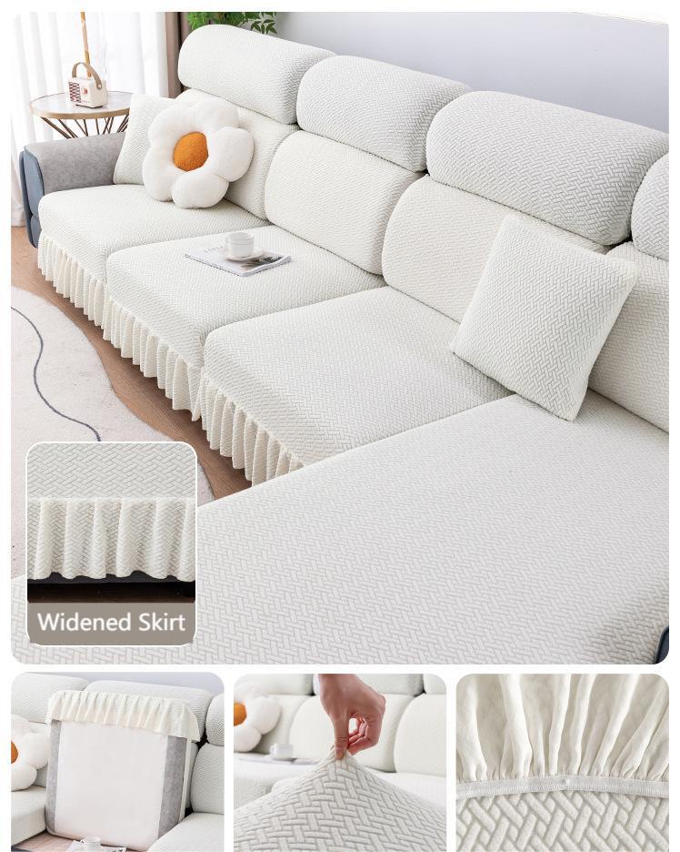 All-inclusive Universal L-shaped Sofa Covers With Skirt