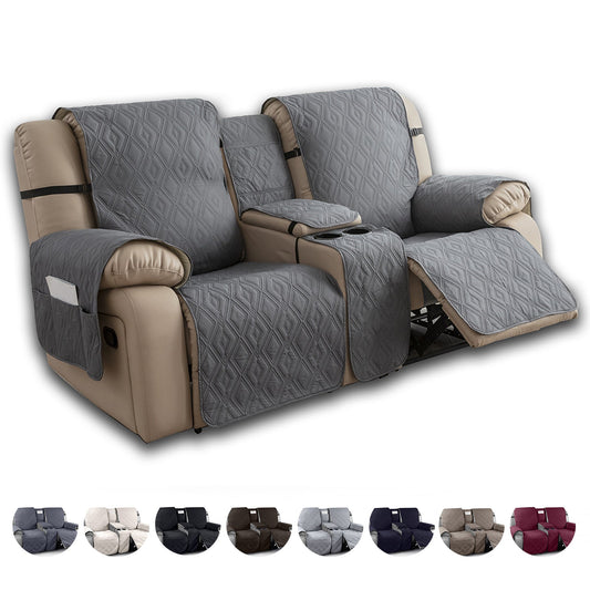 100% Waterproof Loveseat Recliner Cover with Console