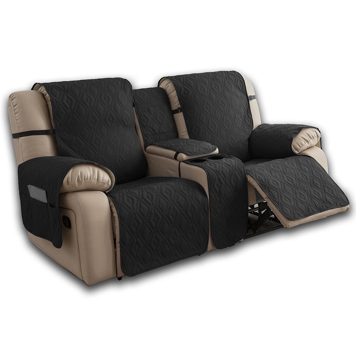 100% Waterproof Loveseat Recliner Cover with Console