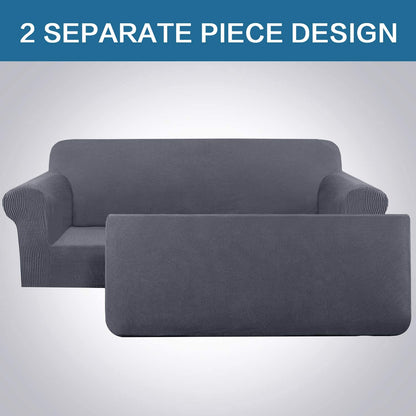 2 Pieces Stretch Sofa Slipcover Couch Cover for Oversized Sofa