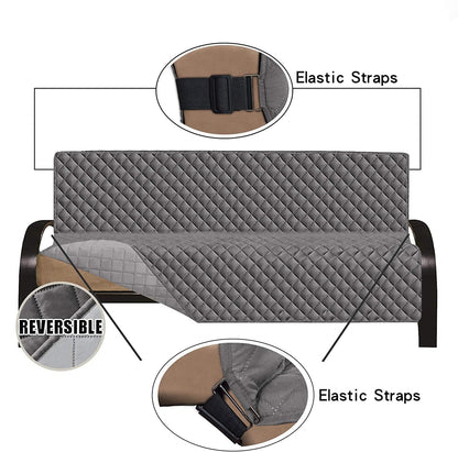 Reversible Futon Armless Sofa Slipcover Water Resistant