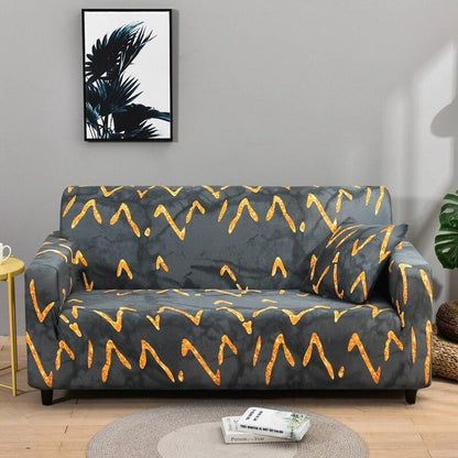 Printed Sofa Loveseat Slipcover