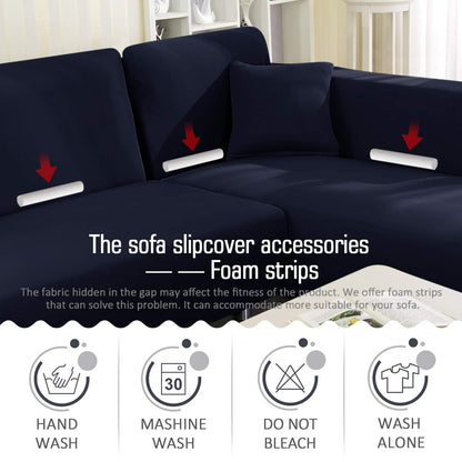 Navy L-Shaped Sofa Covers (3 Seater + 3 Seater )