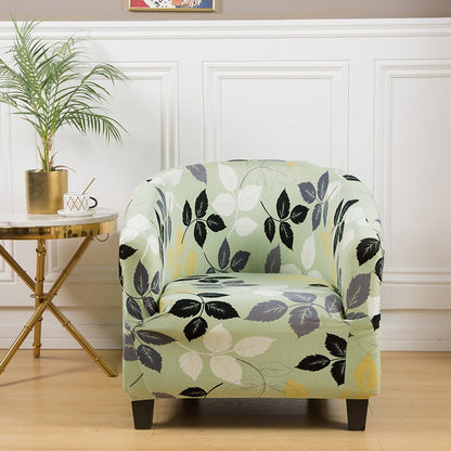 Modern Floral Tub Chair Slipcover