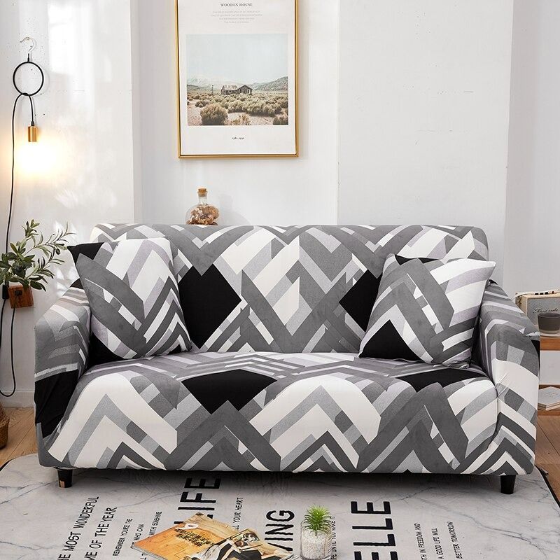 Printed Sofa Loveseat Slipcover