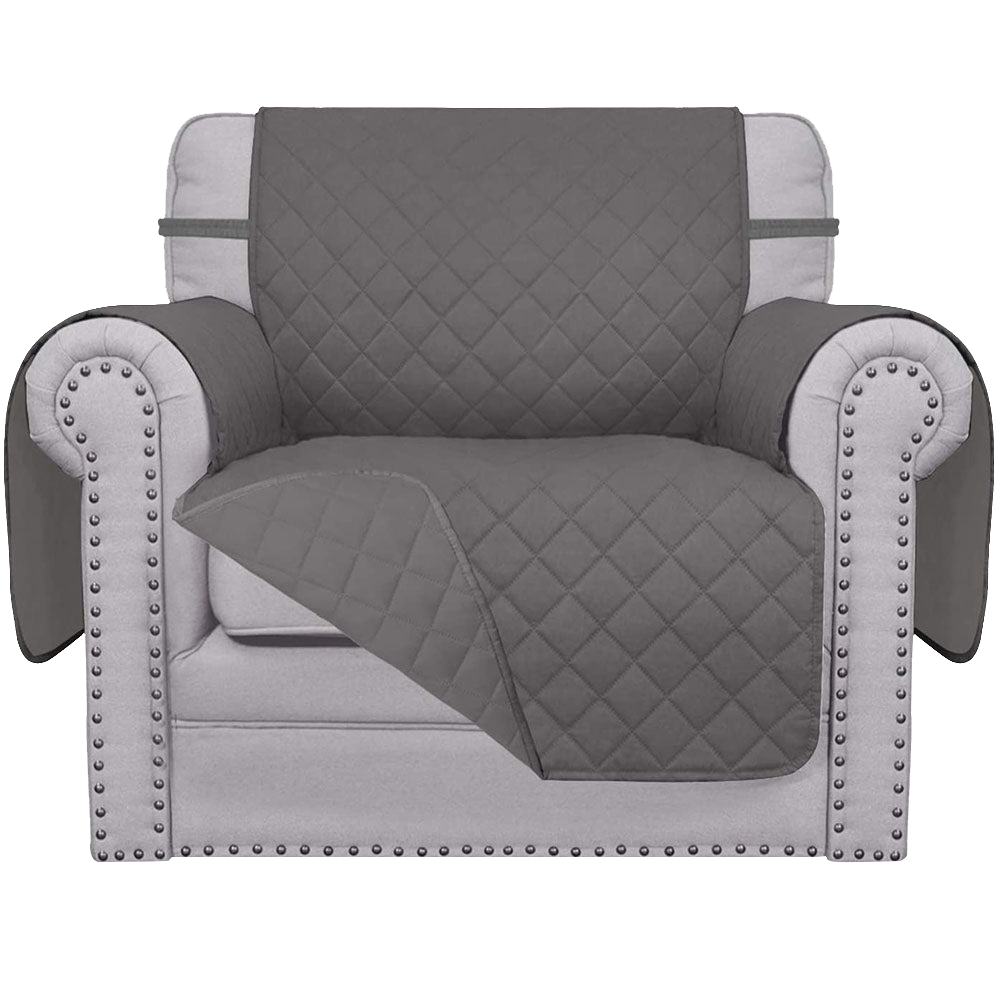 Reversible Solid Color Armchair Slipcover - 24 Inches