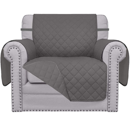 Reversible Solid Color Armchair Slipcover - 24 Inches