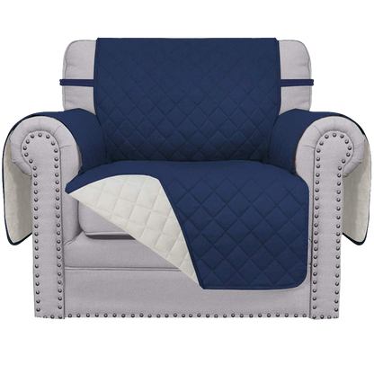 Reversible Solid Color Armchair Slipcover - 24 Inches