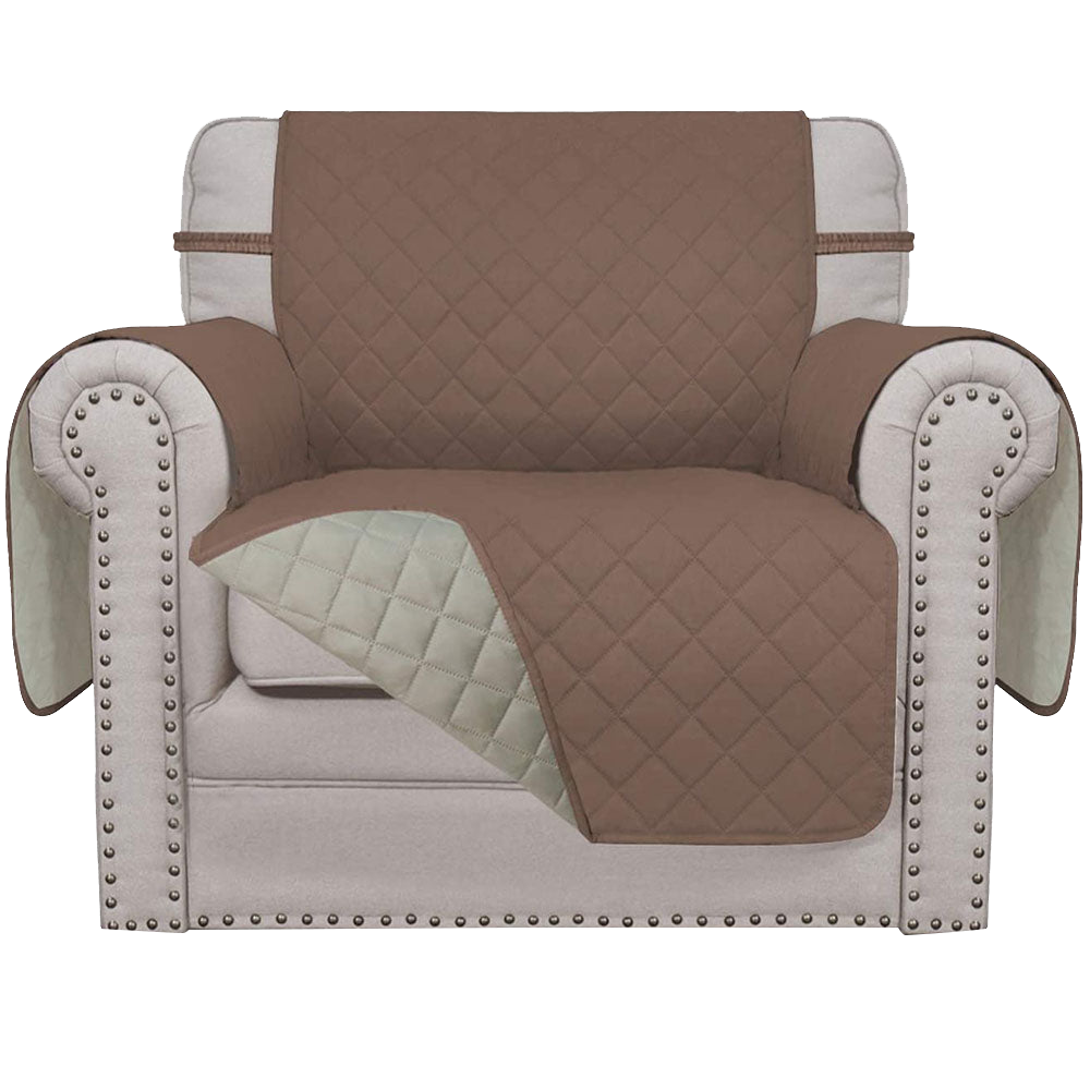 Reversible Solid Color Armchair Slipcover - 24 Inches