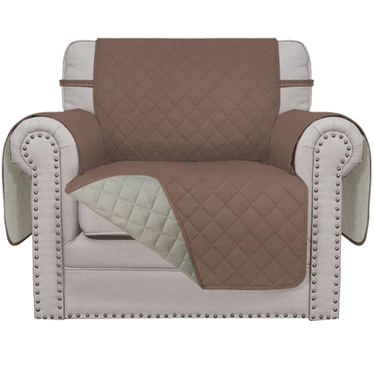 Reversible Solid Color Armchair Slipcover - 24 Inches