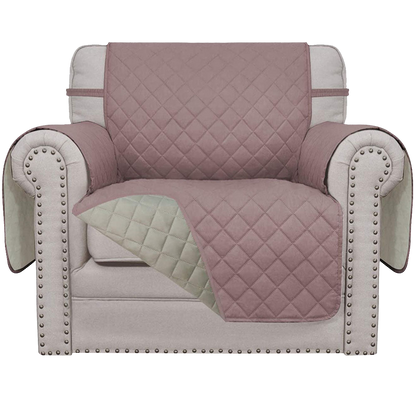 Reversible Solid Color Armchair Slipcover - 24 Inches