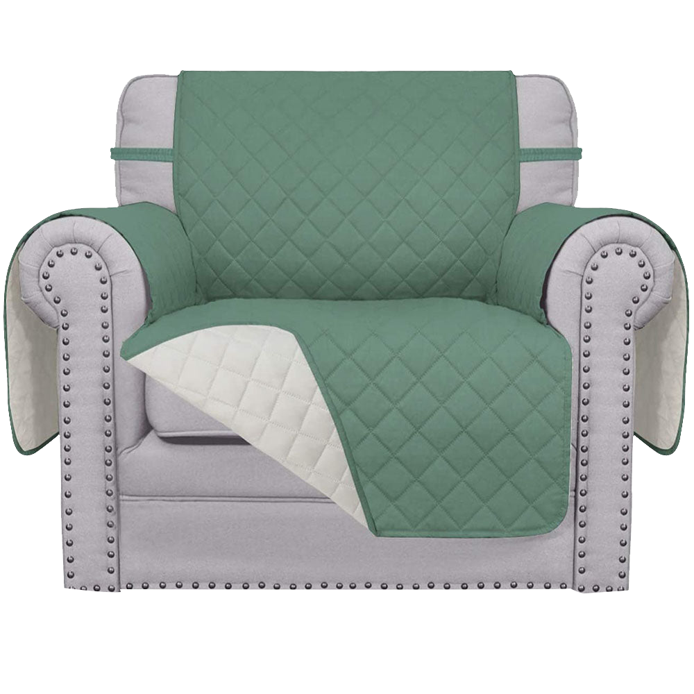 Reversible Solid Color Armchair Slipcover - 24 Inches