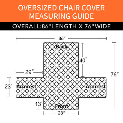 Slip-Resistant Reversible Armchair Cover for Dogs Pet -28 Inches