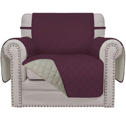 Reversible Solid Color Armchair Slipcover - 24 Inches