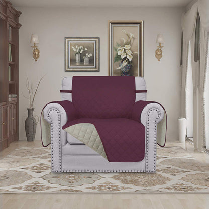 Reversible Solid Color Armchair Slipcover - 24 Inches