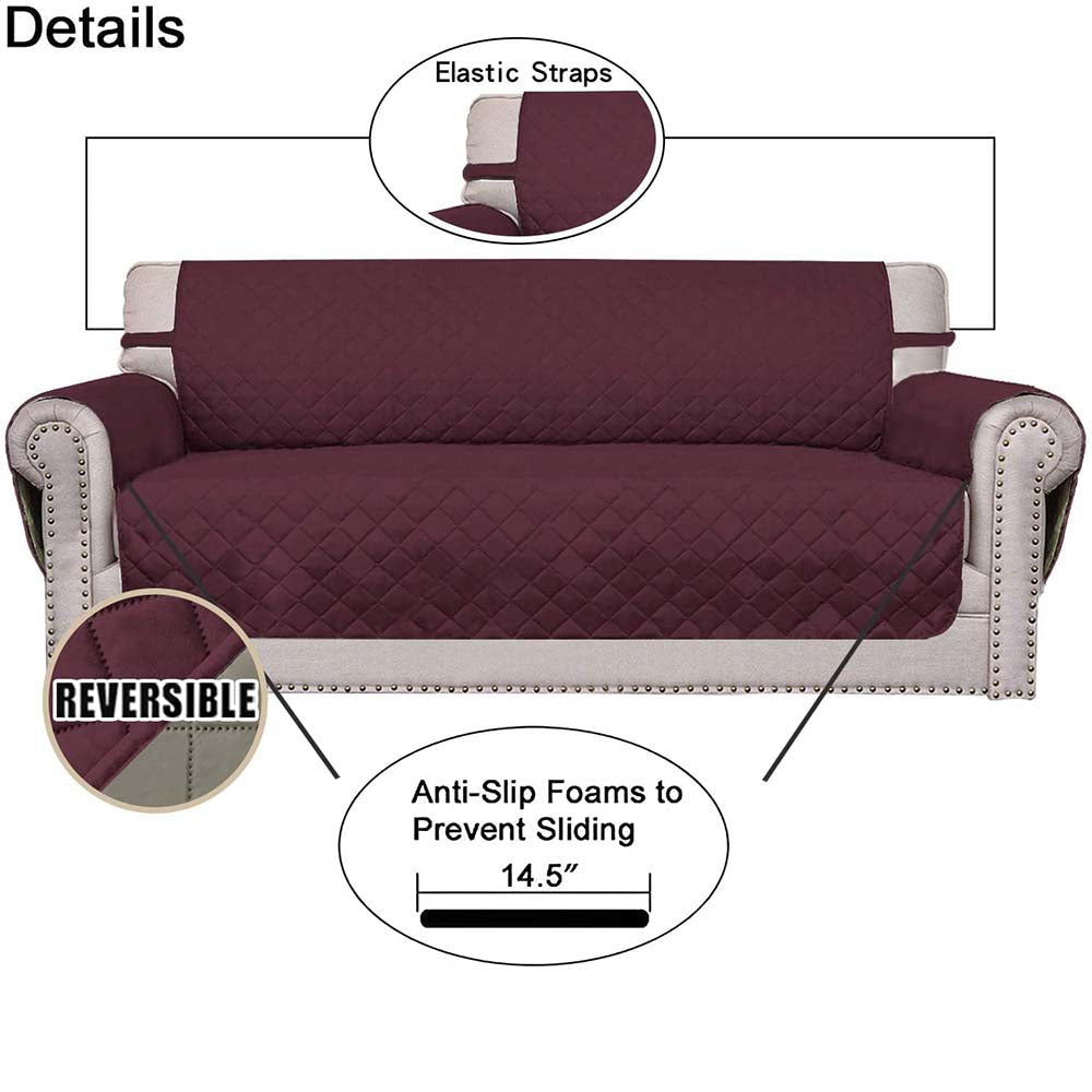 Reversible Solid Color Armchair Slipcover - 24 Inches