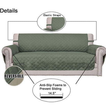 Reversible Solid Color Armchair Slipcover - 24 Inches