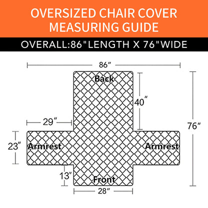 Slip-Resistant Reversible Armchair Cover for Dogs Pet -28 Inches