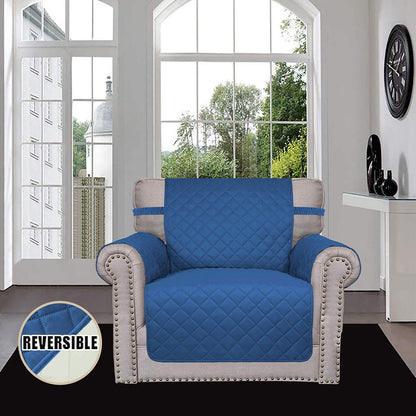 Reversible Solid Color Armchair Slipcover - 24 Inches