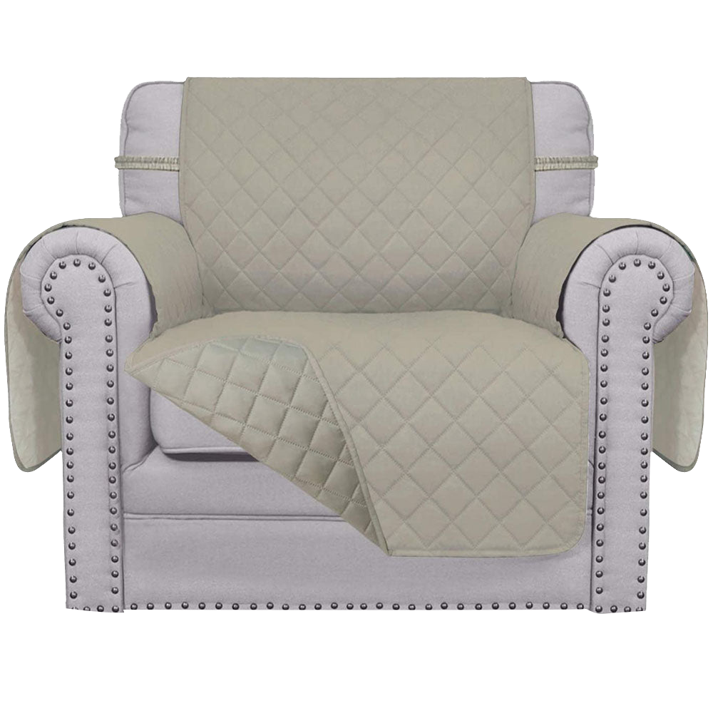 Reversible Solid Color Armchair Slipcover - 24 Inches