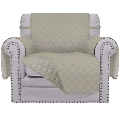 Reversible Solid Color Armchair Slipcover - 24 Inches