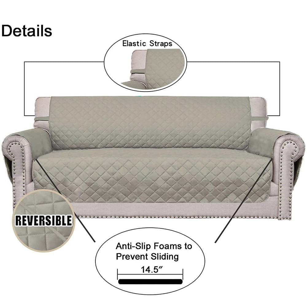 Reversible Solid Color Armchair Slipcover - 24 Inches