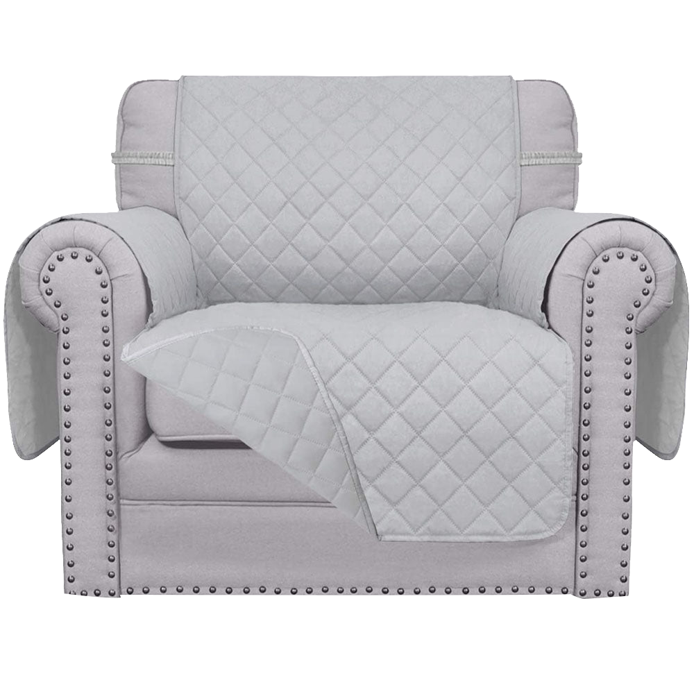 Reversible Solid Color Armchair Slipcover - 24 Inches