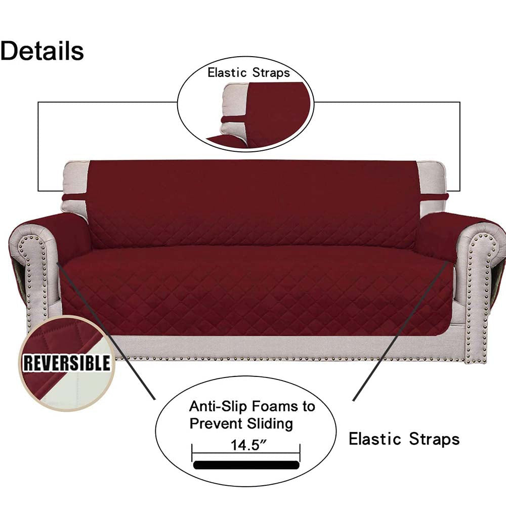 Reversible Solid Color Armchair Slipcover - 24 Inches