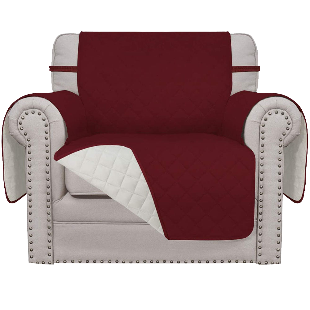 Reversible Solid Color Armchair Slipcover - 24 Inches