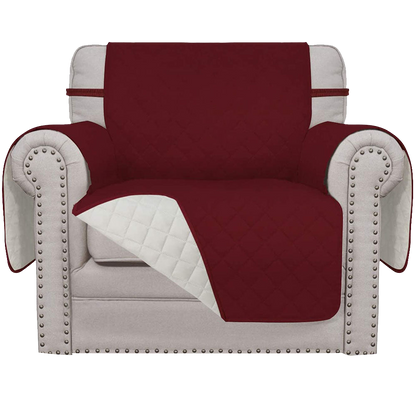 Reversible Solid Color Armchair Slipcover - 24 Inches