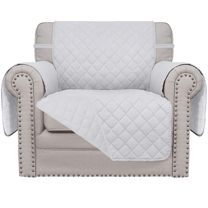 Reversible Solid Color Armchair Slipcover - 24 Inches