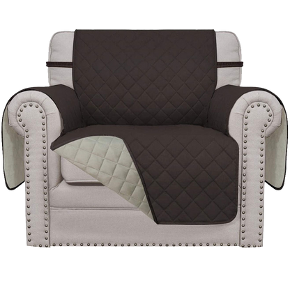 Reversible Solid Color Armchair Slipcover - 24 Inches