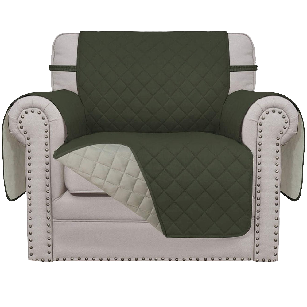 Reversible Solid Color Armchair Slipcover - 24 Inches